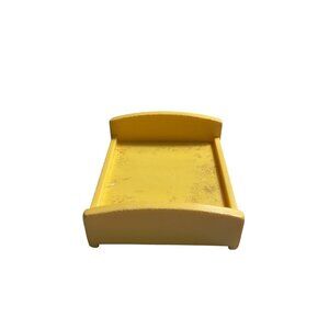 Vintage Fisher Price Little People Yellow Family Double Bed